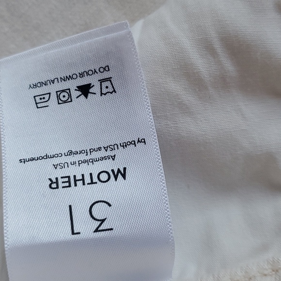 MOTHER CREAM WHITE ACT NATURAL THE HUSTLER ROLLER HEELS HIGH WAISTED JEA… - Picture 6 of 16